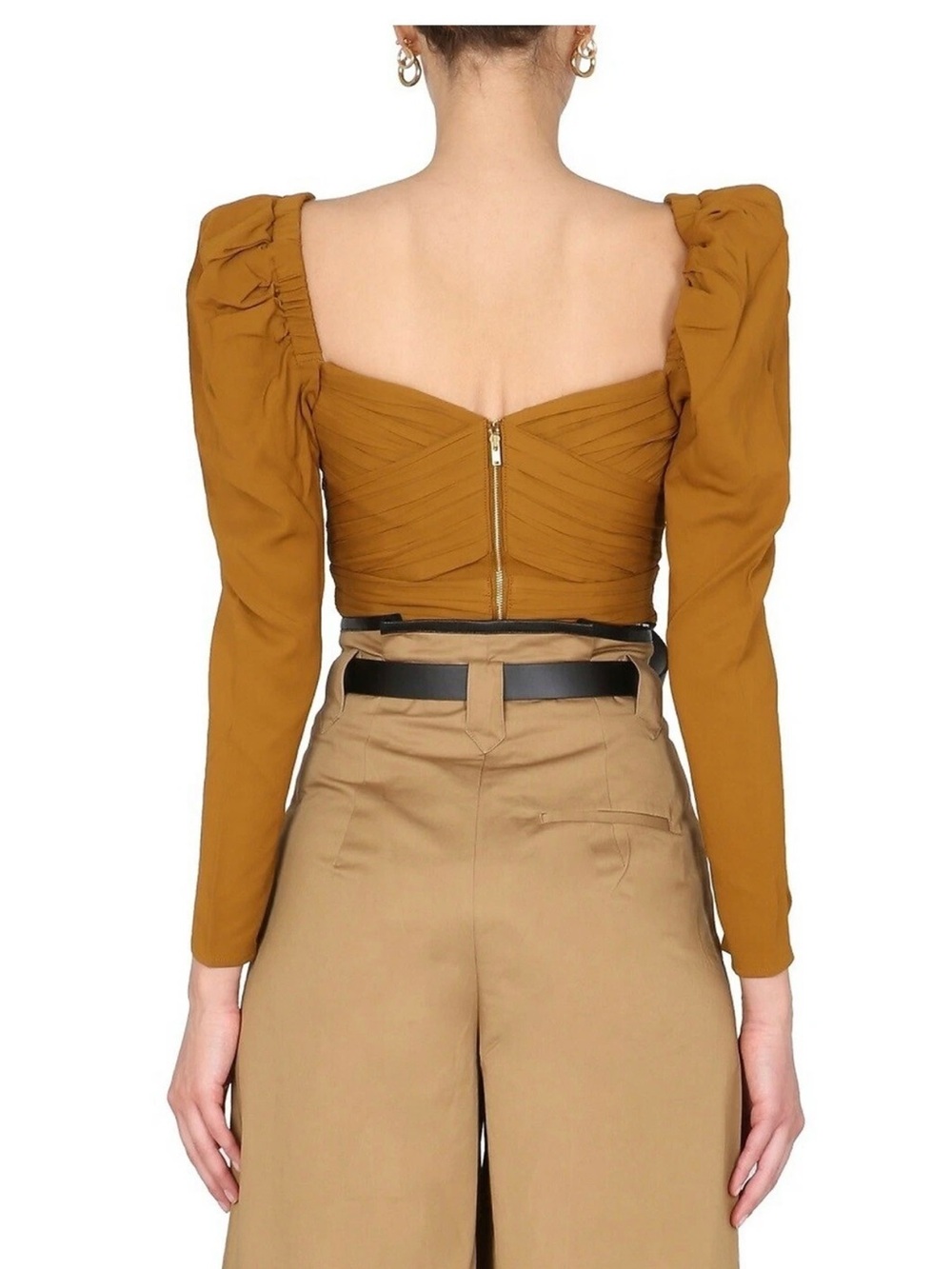 SELF PORTRAIT Crepe Y2K Luxury Casual Corset Style Top RRP500$+ - Picture 2 of 16